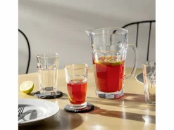 Leonardo Set de 6 vasos y jarra a juego en vidrio . Transparente Discount