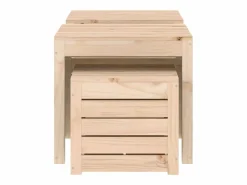 vidaxl Set de cajas de jardín 3 piezas madera maciza de pino Color natural claro Online