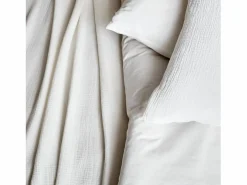 Sweeek Set de cama de gasa de algodón Blanco Hot
