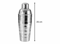Set de cóctel inox 750 ml con dosificador doble cara 2/4 cl y 3 cucharas-pajitas de 18 cm^Fackelmann Outlet