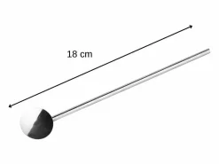 Set de cóctel inox 750 ml con dosificador doble cara 2/4 cl y 3 cucharas-pajitas de 18 cm^Fackelmann Outlet