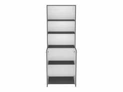 TuHome Set de estanteria de oficina home de 3 piezas en melamina con estantes y 2 puertas , 180.6 cm X 188.4 cm X 29.9 cm , Multicolor Clearance