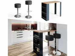 Set de mesa de bar roble 57x117x106^Vicco Clearance