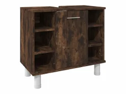 vidaxl Conjunto De Baño|Set de muebles baño 3 pzas madera contrachapada roble ahumado