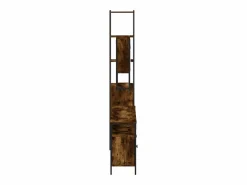 Set de muebles baño 4 pzas madera contrachapada roble ahumado^vidaxl Sale