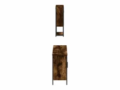 vidaxl Estantería Sobre Inodoro|Set de muebles baño 3 pzas madera contrachapada roble ahumado