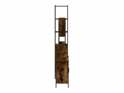 vidaxl Set de muebles baño 3 pzas madera contrachapada roble ahumado Marru00f3n Outlet