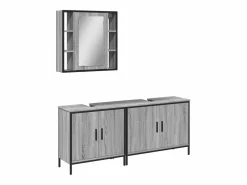 Set de muebles de baño 3 pzas madera contrachapada sonoma^vidaxl Sale