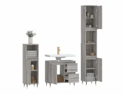 vidaxl Estantería Sobre Inodoro|Set de muebles de baño 3 pzas madera contrachapada sonoma