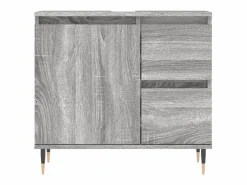 vidaxl Estantería Sobre Inodoro|Set de muebles de baño 3 pzas madera contrachapada sonoma