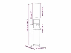 Set de muebles de baño 5 pzas madera contrachapada sonoma^vidaxl Discount