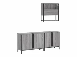 Set de muebles de baño 3 pzas madera contrachapada sonoma^vidaxl Sale
