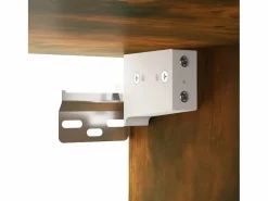 vidaxl Set de muebles de baño madera contrachapada color roble ahumado Marru00f3n