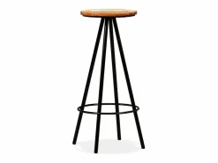 vidaxl Mesa Alta|Set de muebles de bar 5 piezas madera maciza reciclada
