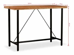 Set de muebles de bar 7 piezas madera de acacia y reciclada^vidaxl Discount
