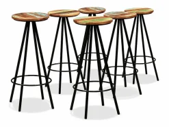 Set de muebles de bar 7 piezas madera de acacia y reciclada^vidaxl Discount