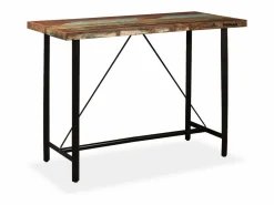 vidaxl Mesa Alta|Set de muebles de bar 7 piezas madera reciclada