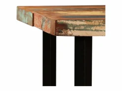 vidaxl Mesa Alta|Set de muebles de bar 7 piezas madera reciclada
