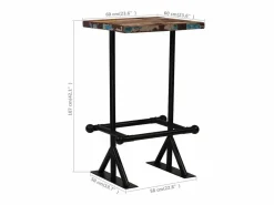 Set de muebles de bar 3 pzas madera maciza reciclada^vidaxl Sale
