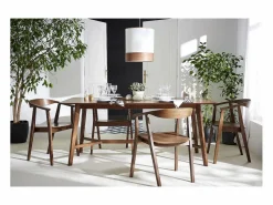 Set de 2 sillas nórdicas de madera oscura BAHIA^Miliboo New