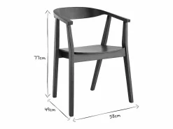 Set de 2 sillas nórdicas de madera oscura BAHIA^Miliboo New