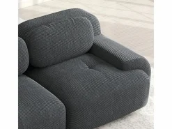 DripeX Sofá Modular|Set de Sofá Modular de Pana Acanalada: Pouf - 92.5x75x44cm -