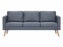 vidaxl Conjunto Sofás|Set de sofás de 2 y 3 plazas de tela oscuro