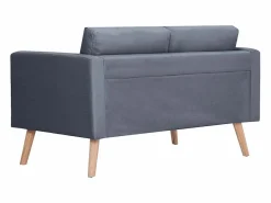 vidaxl Conjunto Sofás|Set de sofás de 2 y 3 plazas de tela oscuro