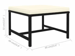 Set de sofás de jardín 5 pzas y cojines ratán sintético^vidaxl Discount