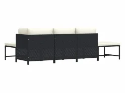 Set de sofás de jardín 5 pzas y cojines ratán sintético^vidaxl Discount