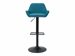 Miliboo Muebles De Bar|Taburete Alto|Set de 2 taburetes de cocina ajustables de diseño de tejido petróleo RONNIE