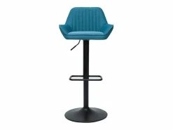 Miliboo Muebles De Bar|Taburete Alto|Set de 2 taburetes de cocina ajustables de diseño de tejido petróleo RONNIE