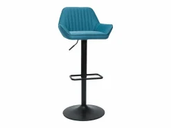 Miliboo Muebles De Bar|Taburete Alto|Set de 2 taburetes de cocina ajustables de diseño de tejido petróleo RONNIE