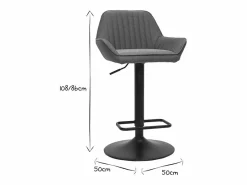 Miliboo Muebles De Bar|Taburete Alto|Set de 2 taburetes de cocina ajustables de diseño de tejido petróleo RONNIE