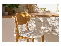 Set de 2 taburetes de cocina de madera de roble y 65 cm LUCIA^Miliboo Discount