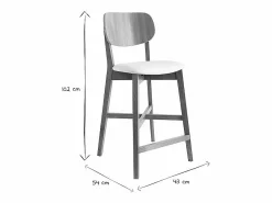 Set de 2 taburetes de cocina de madera de roble y 65 cm LUCIA^Miliboo Discount