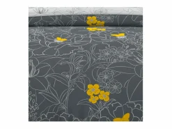 Soleil d'ocre Ropa De Cama|Juego De Sábanas|Set Funda nórdica 240X220 cm LISA Antracita 57 hilos/cm2