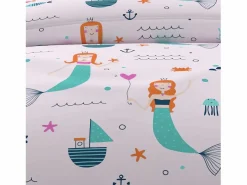 Soleil d'ocre Ropa De Cama|Juego De Sábanas|Set funda nórdica 120x150 cm SIRENES , 100% algodón 57 hilos/cm2