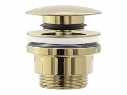 Set Lavabo Sobre Encimera Linda Light Grey + Grifo De Baño Lungo Gold Lungo Gold High + Tapón Gold^Rea New