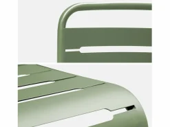 Sweeek Comedores De Jardín|Set mesa de jardín bistró plegable de acero con 2 sillones y 4 sillas,