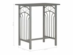Set mesa y sillas altas de cocina 3 pzas madera acero antracita^vidaxl Online