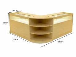 Monstershop Set Mostradores Comerciales con Luz LED
