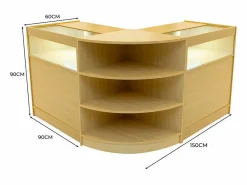 Monstershop Escritorio Secreter|Set Mostradores Comerciales con Luz LED