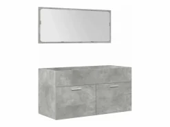 Set muebles de baño 5 piezas madera ingeniería hormigón^vidaxl Sale