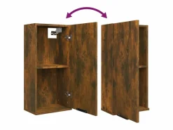 vidaxl Estantería Sobre Inodoro|Set muebles de baño 5 piezas madera contrachapada roble ahumado