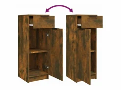 vidaxl Estantería Sobre Inodoro|Set muebles de baño 5 piezas madera contrachapada roble ahumado