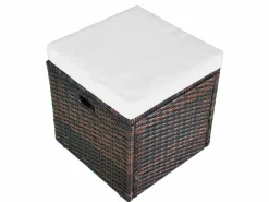 vidaxl Salones De Jardín|Set muebles de jardín 4 piezas y cojines ratán sintético marrón