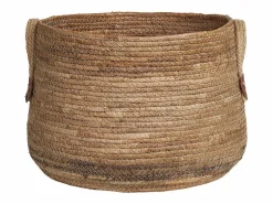Set van 2 AOSTA opbergmanden – Natuurlijke jute met leren handvatten^Les Tendances Hot
