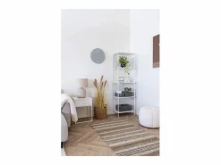 Les Tendances Set van 3 ARESE opbergmanden – Grijs katoen en metaal Gris Hot
