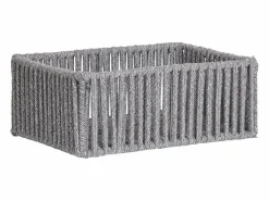 Les Tendances Set van 3 ARESE opbergmanden – Grijs katoen en metaal Gris Hot